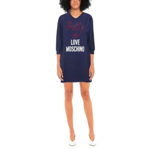 Love Moschino Women's Blue Cotton Women Dress