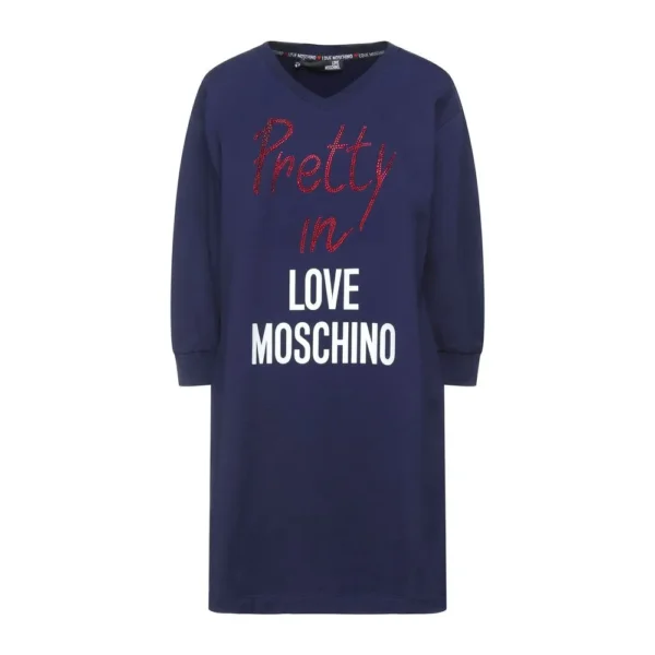 Love Moschino Women's Blue Cotton Women Dress