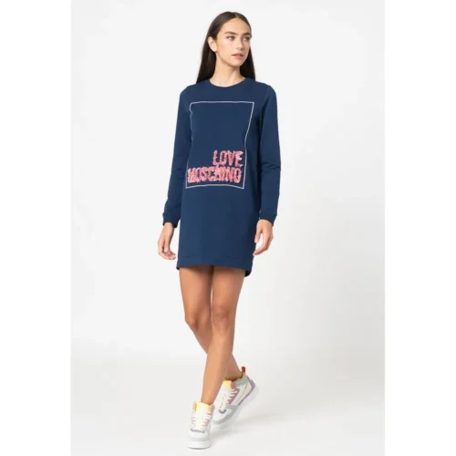 Love Moschino Women's Blue Cotton Women Dress