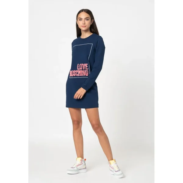Love Moschino Women's Blue Cotton Women Dress