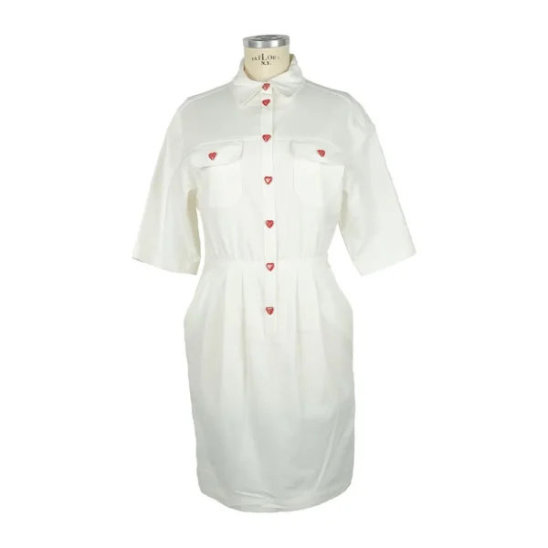 Love Moschino Women's White Cotton Women Dress