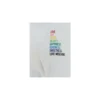 Love Moschino Women's Chic White Cotton Pants with Rainbow Accents