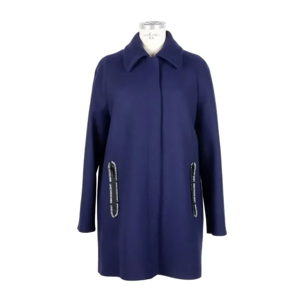 Love Moschino Women's Blue Wool Women Coat