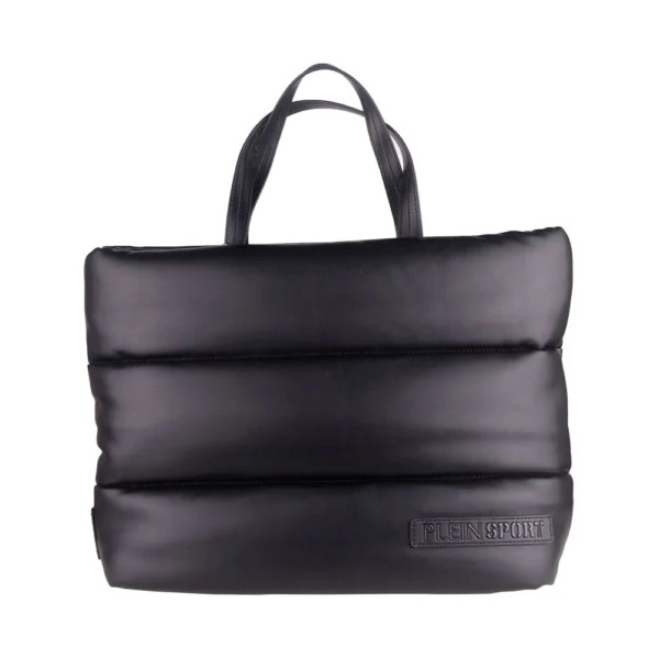 Plein Sport Women's Elegant Black Padded Eco-Leather Shopper