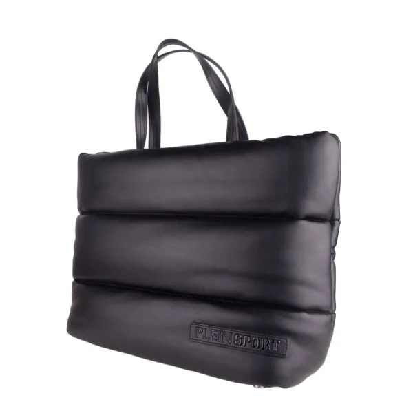 Plein Sport Women's Elegant Black Padded Eco-Leather Shopper