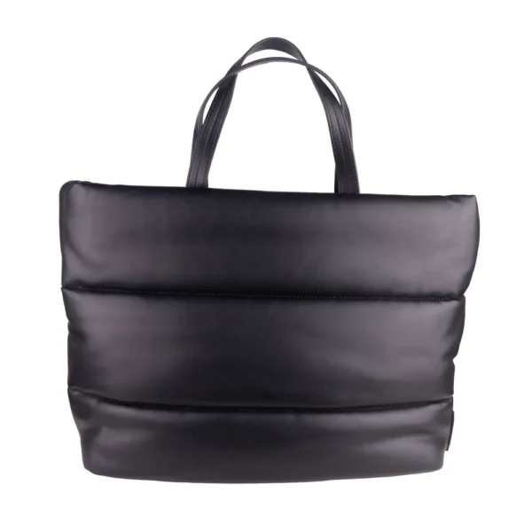 Plein Sport Women's Elegant Black Padded Eco-Leather Shopper