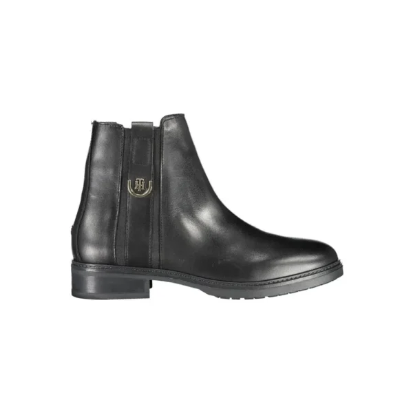 Tommy Hilfiger Women's Black Leather Women Boot