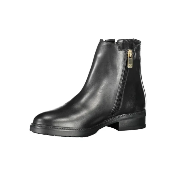 Tommy Hilfiger Women's Black Leather Women Boot