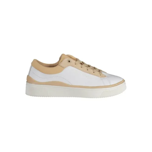 Tommy Hilfiger Women's White Leather Women Sneaker