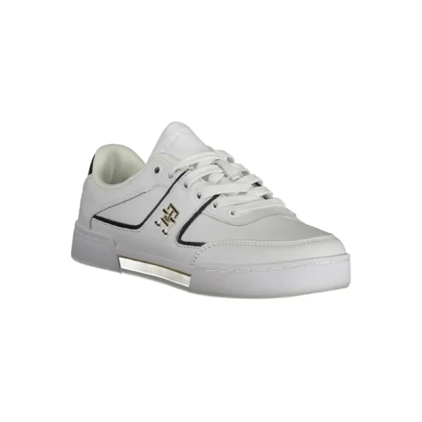 Tommy Hilfiger Women's White Leather Women Sneaker
