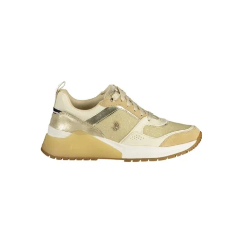 U.S. POLO ASSN. Women's Gold Polyester Women Sneaker