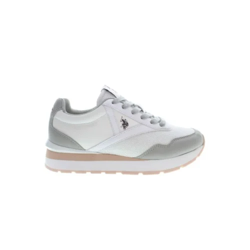 U.S. POLO ASSN. Women's White Polyester Women Sneaker