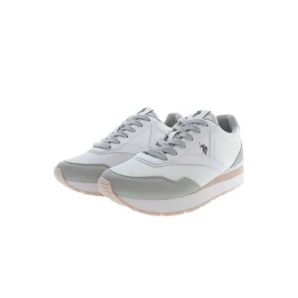 U.S. POLO ASSN. Women's White Polyester Women Sneaker