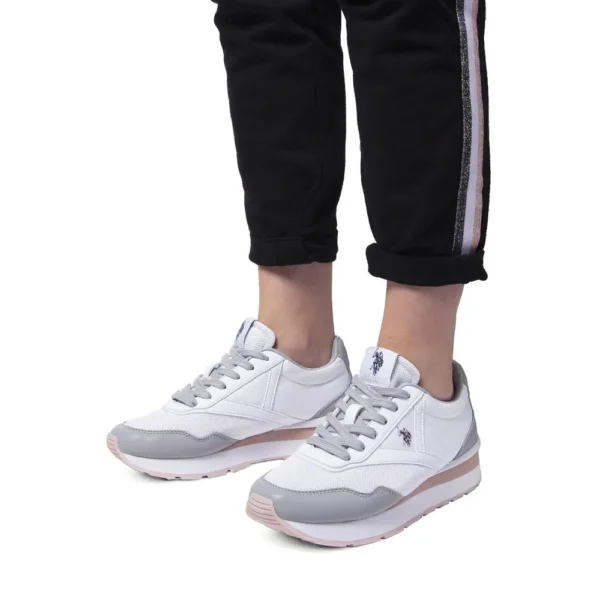 U.S. POLO ASSN. Women's White Polyester Women Sneaker