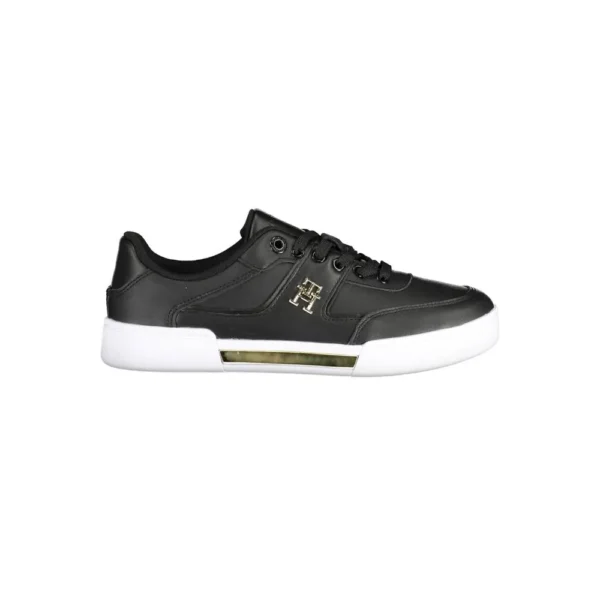Tommy Hilfiger Women's Black Leather Women Sneaker
