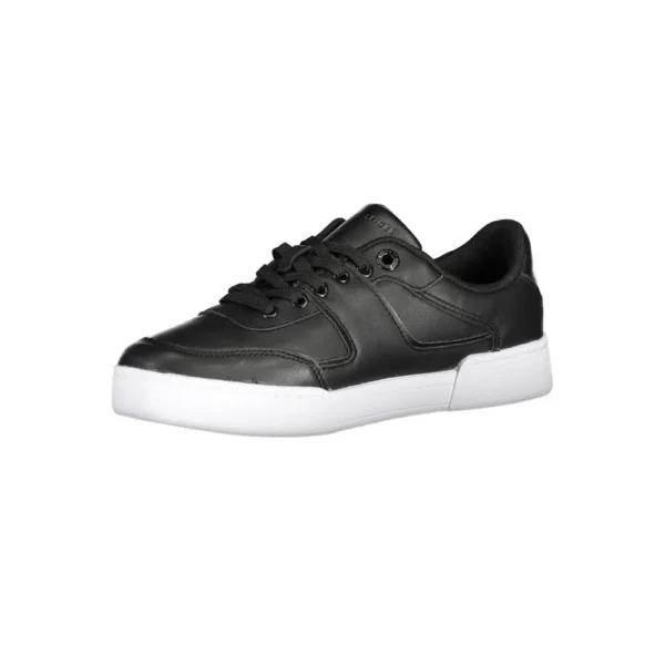 Tommy Hilfiger Women's Black Leather Women Sneaker