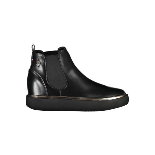U.S. POLO ASSN. Women's Black Polyester Women Boot