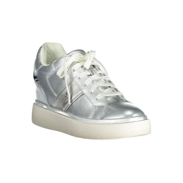 U.S. POLO ASSN. Women's Silver Polyester Women Sneaker