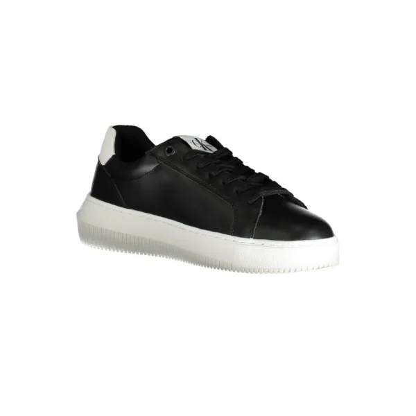 Calvin Klein Women's Black Leather Women Sneaker