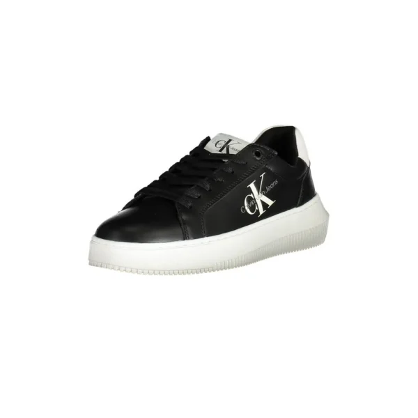 Calvin Klein Women's Black Leather Women Sneaker