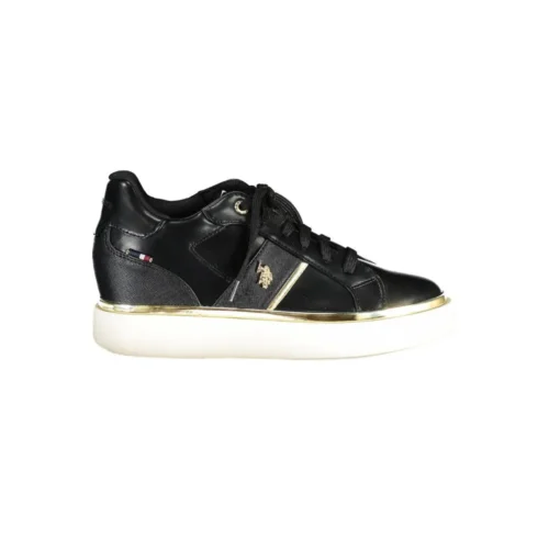 U.S. POLO ASSN. Women's Black Polyester Women Sneaker