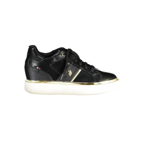 U.S. POLO ASSN. Women's Black Polyester Women Sneaker