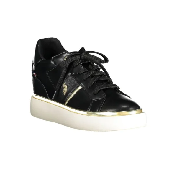 U.S. POLO ASSN. Women's Black Polyester Women Sneaker