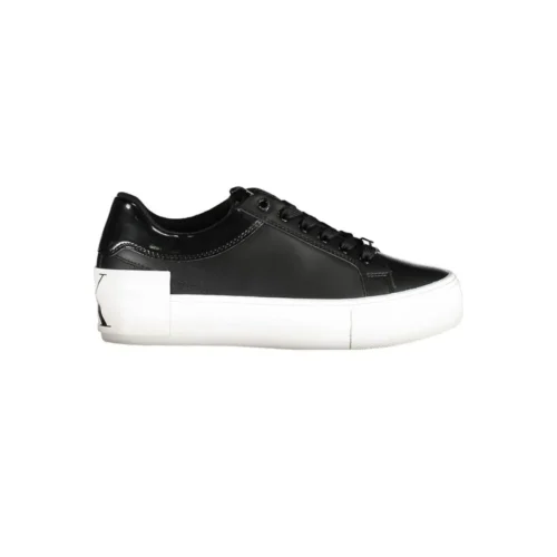 Calvin Klein Women's Black Leather Women Sneaker