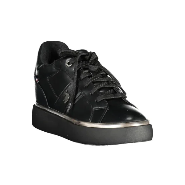 U.S. POLO ASSN. Women's Black Polyester Women Sneaker