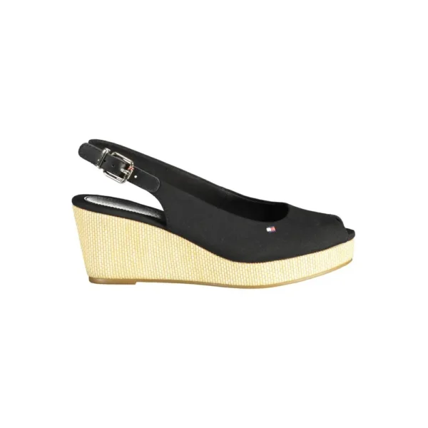 Tommy Hilfiger Women's Black Cotton Women Sandal
