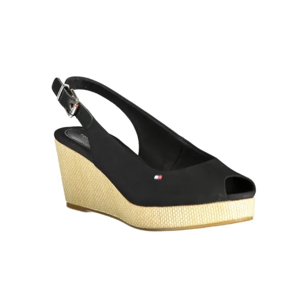 Tommy Hilfiger Women's Black Cotton Women Sandal