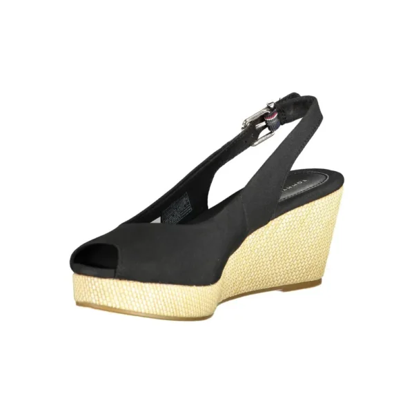 Tommy Hilfiger Women's Black Cotton Women Sandal