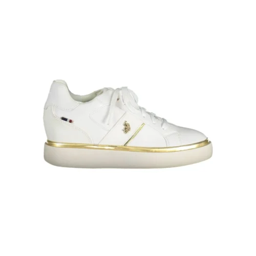 U.S. POLO ASSN. Women's White Polyester Women Sneaker