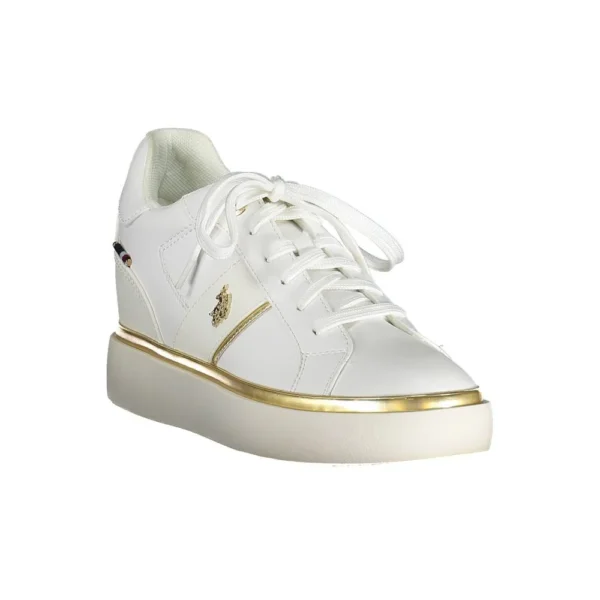 U.S. POLO ASSN. Women's White Polyester Women Sneaker