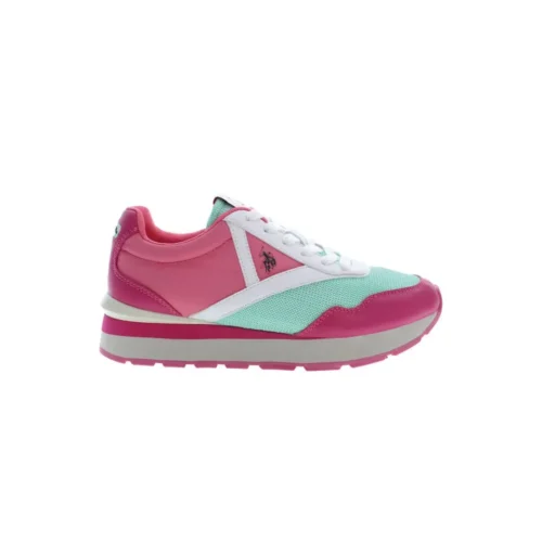 U.S. POLO ASSN. Women's Pink Polyester Women Sneaker