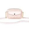 Michael Kors Women's Jet Set Travel Medium Signature PVC Pocket Camera Bag Crossbody Handbag (Powder Blush Multi Signature)