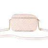 Michael Kors Women's Jet Set Travel Medium Signature PVC Pocket Camera Bag Crossbody Handbag (Powder Blush Multi Signature)