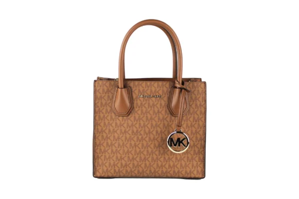 Michael Kors Women's Mercer Medium Luggage Multi Leather Messenger Crossbody Handbag