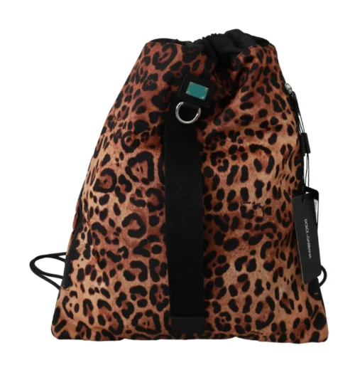 Dolce & Gabbana Women's Chic Leopard Print Backpack for Stylish Ventures