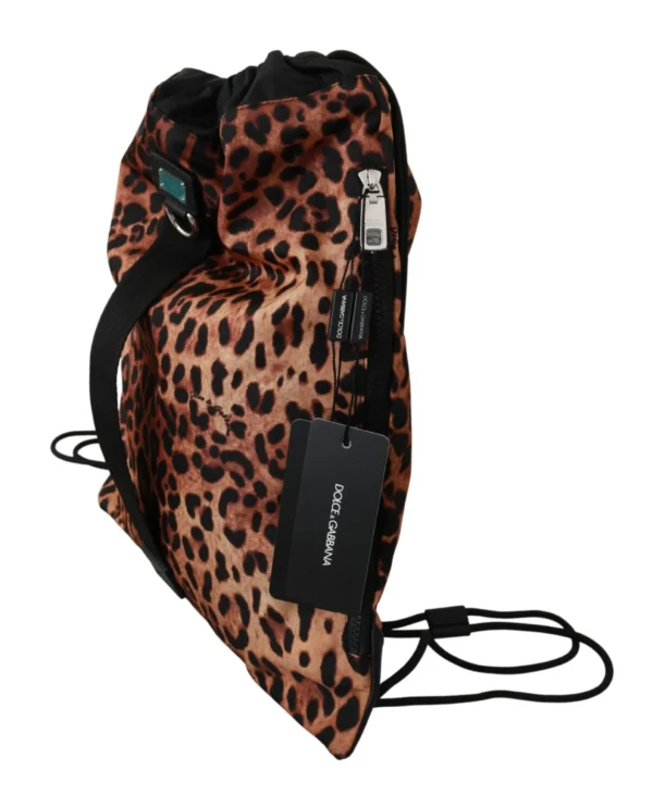 Dolce & Gabbana Women's Chic Leopard Print Backpack for Stylish Ventures