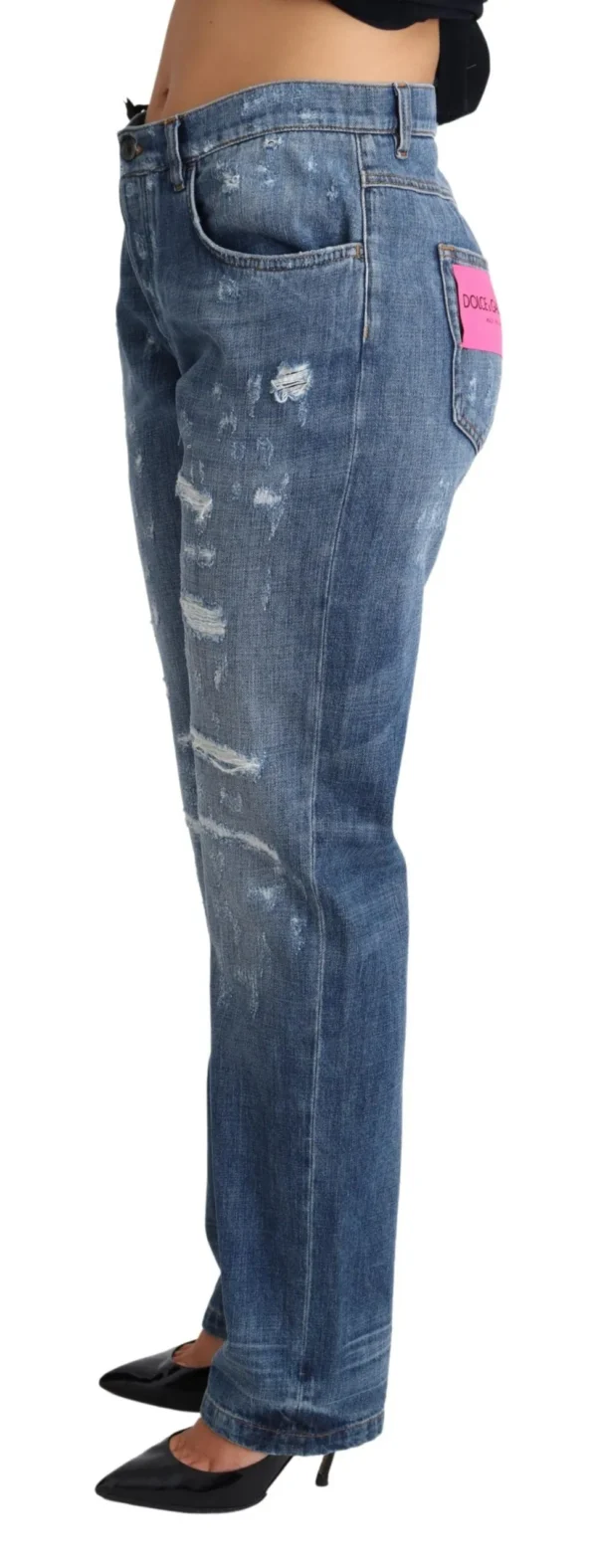 Dolce & Gabbana Women's Elevated High Waist Couture Denim Jeans