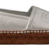 Dolce & Gabbana Women's Silver Leather Flat Espadrilles