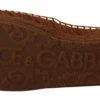 Dolce & Gabbana Women's Silver Leather Flat Espadrilles