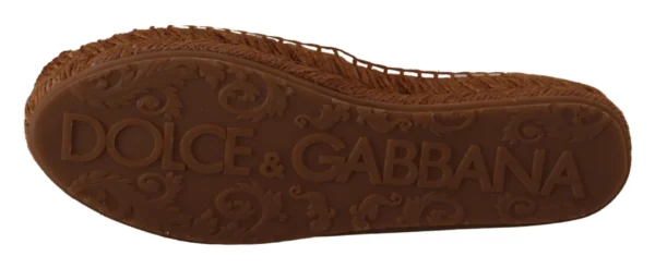Dolce & Gabbana Women's Silver Leather Flat Espadrilles