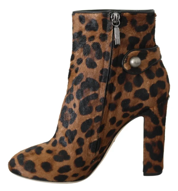 Dolce & Gabbana Women's Leopard-Print Calf Hair Ankle Boots
