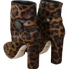 Dolce & Gabbana Women's Leopard-Print Calf Hair Ankle Boots