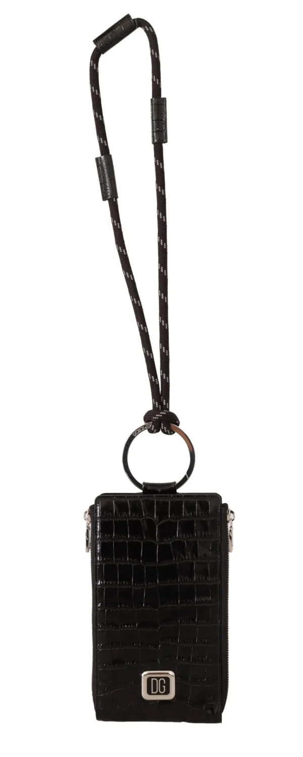 Dolce & Gabbana Women's Elegant Leather Phone Wallet with Strap