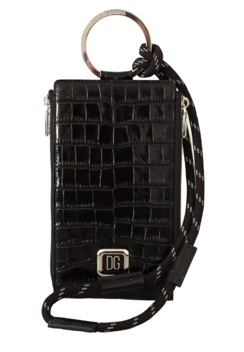 Dolce & Gabbana Women's Elegant Leather Phone Wallet with Strap