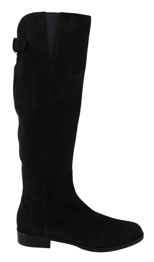 Dolce & Gabbana Women's Elegant Knee High Suede Leather Boots