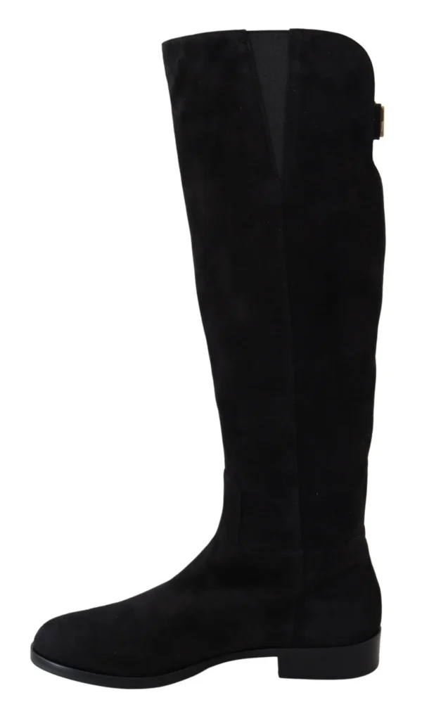 Dolce & Gabbana Women's Elegant Knee High Suede Leather Boots